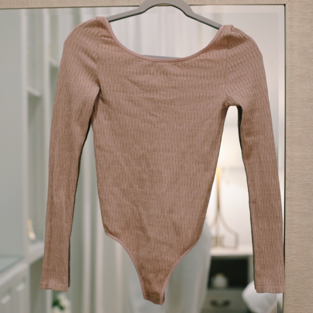 Intimately Free People Blush/Nude Long Sleeve Bodysuit